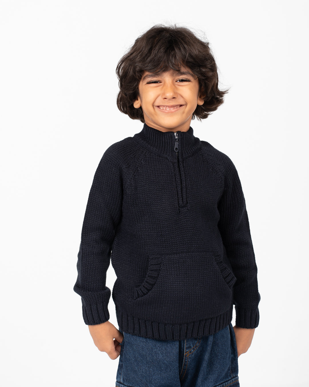 High Neck Knitted Pullover