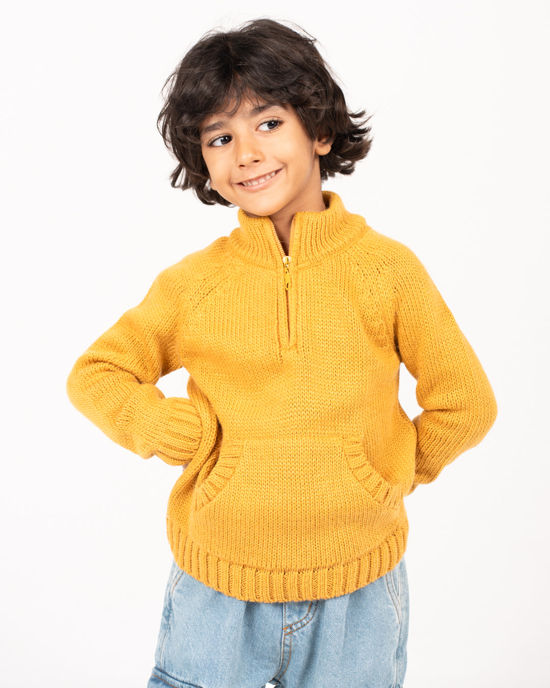 High Neck Knitted Pullover