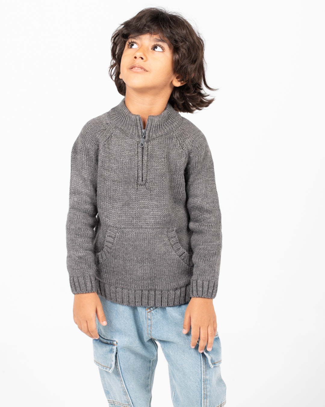 High Neck Knitted Pullover