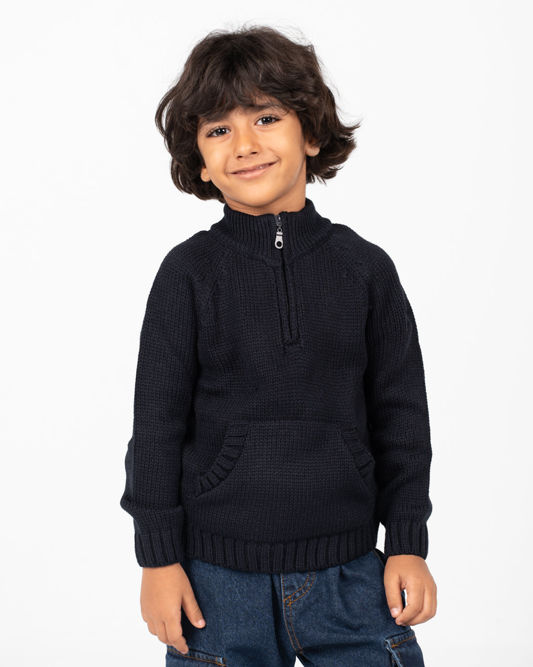 High Neck Knitted Pullover