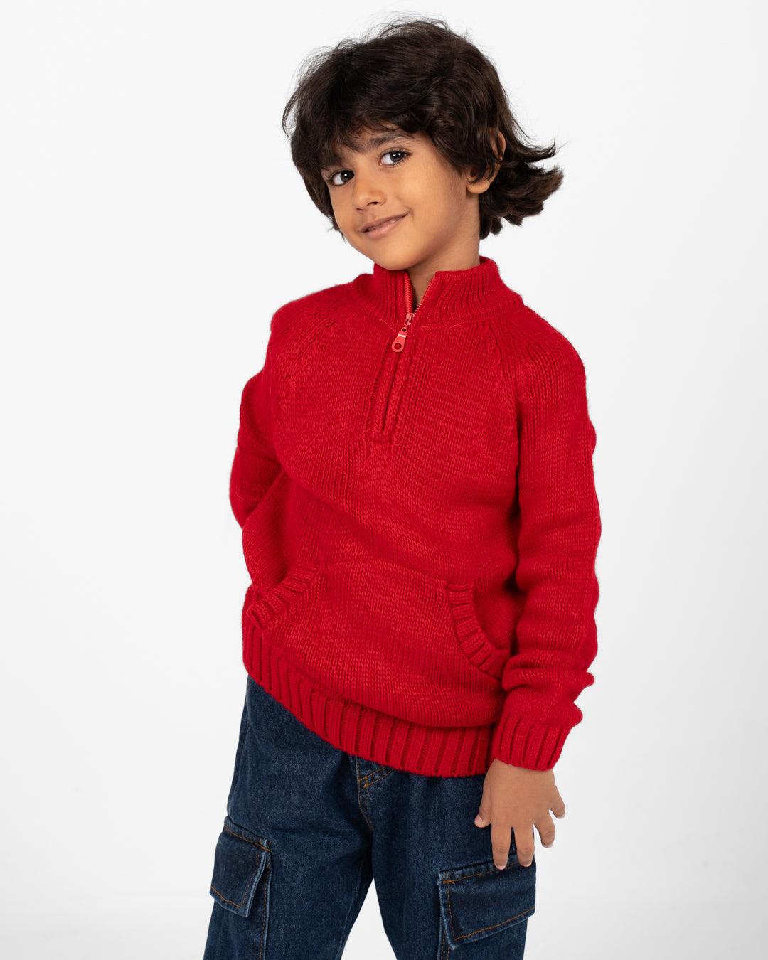 High Neck Knitted Pullover