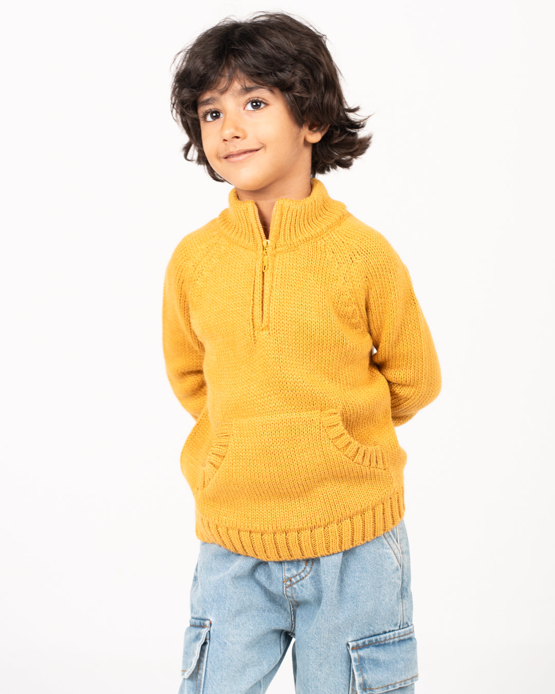 High Neck Knitted Pullover