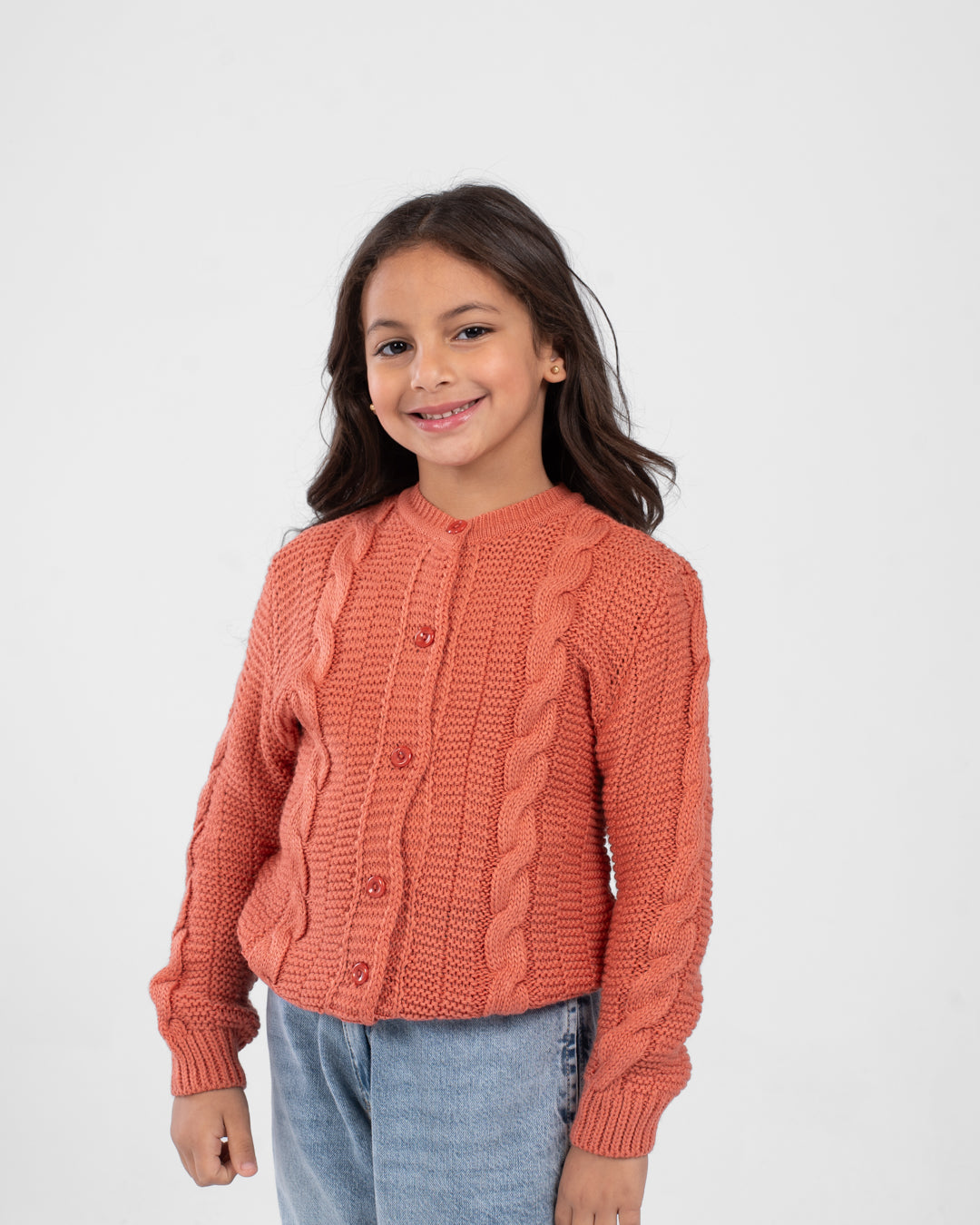 Buttoned Girl Braids Pullover
