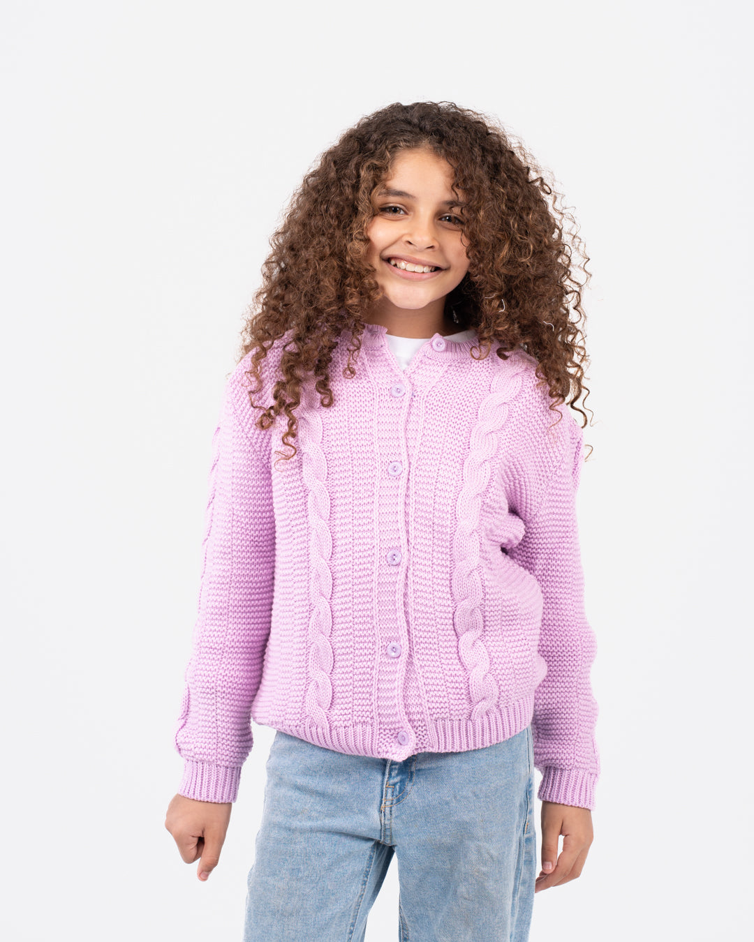 Buttoned Girl Braids Pullover