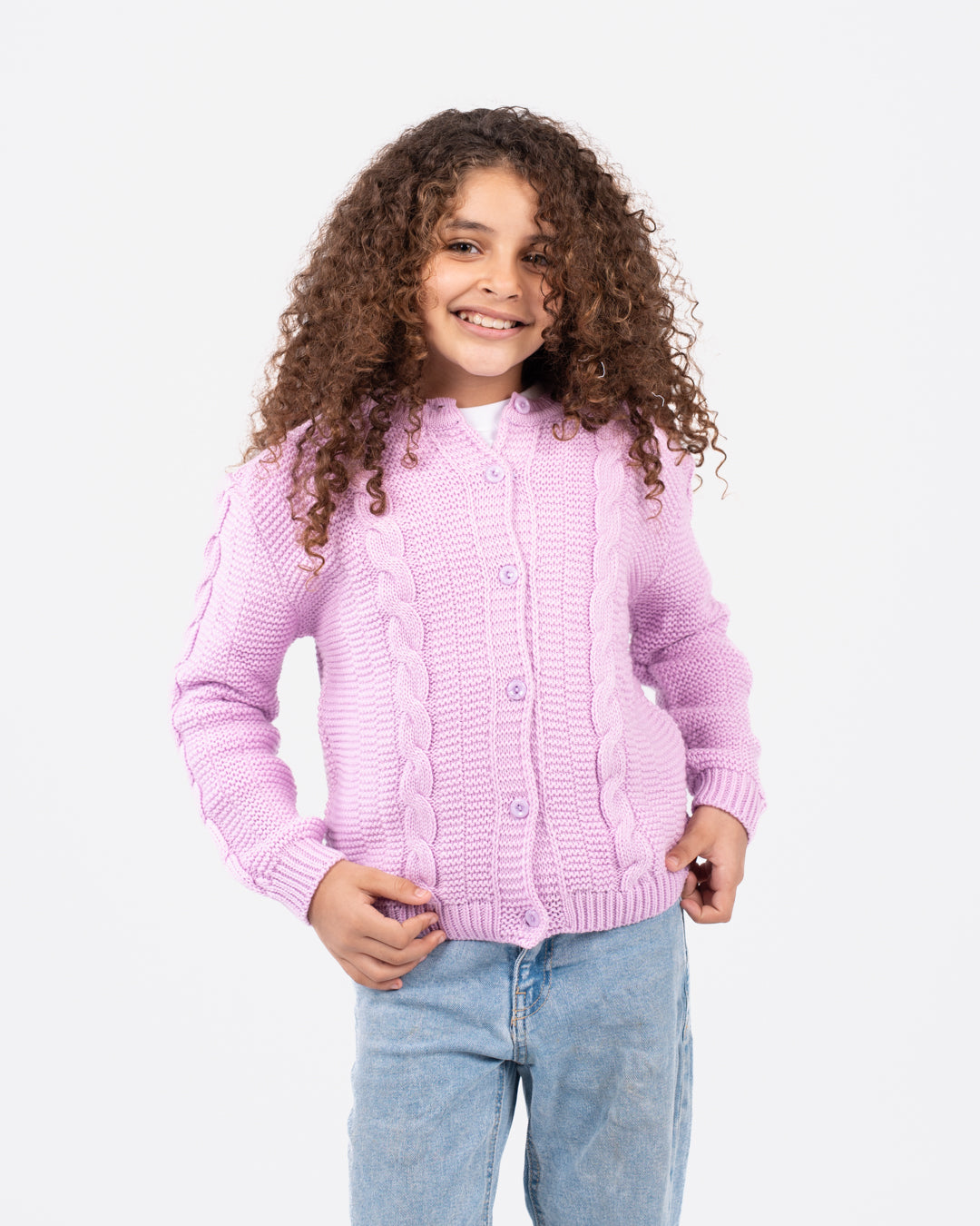 Buttoned Girl Braids Pullover