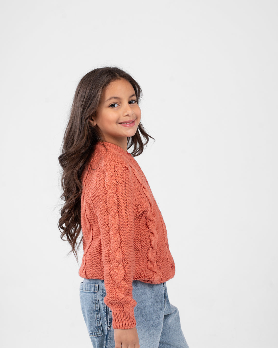 Buttoned Girl Braids Pullover