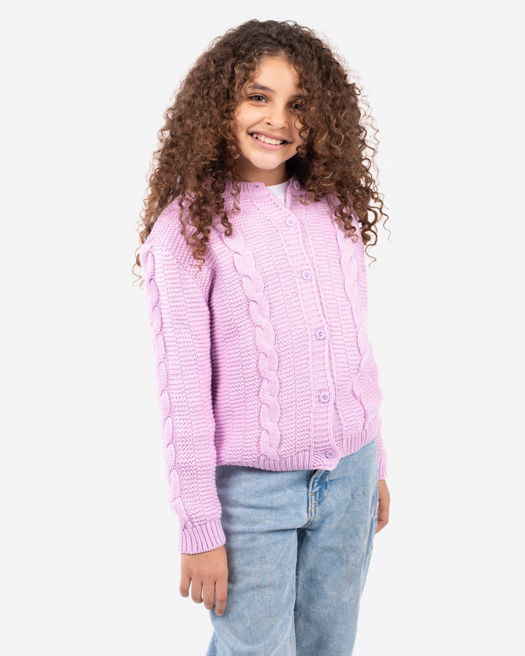 Buttoned Girl Braids Pullover