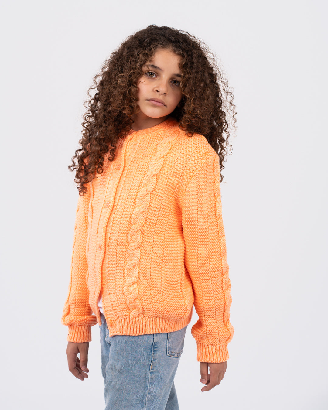 Buttoned Girl Braids Pullover