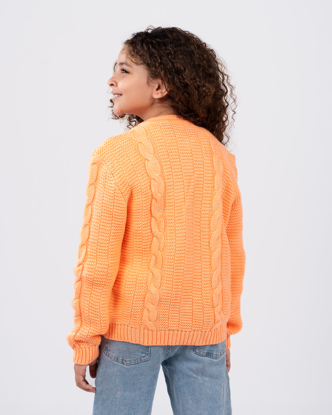 Buttoned Girl Braids Pullover