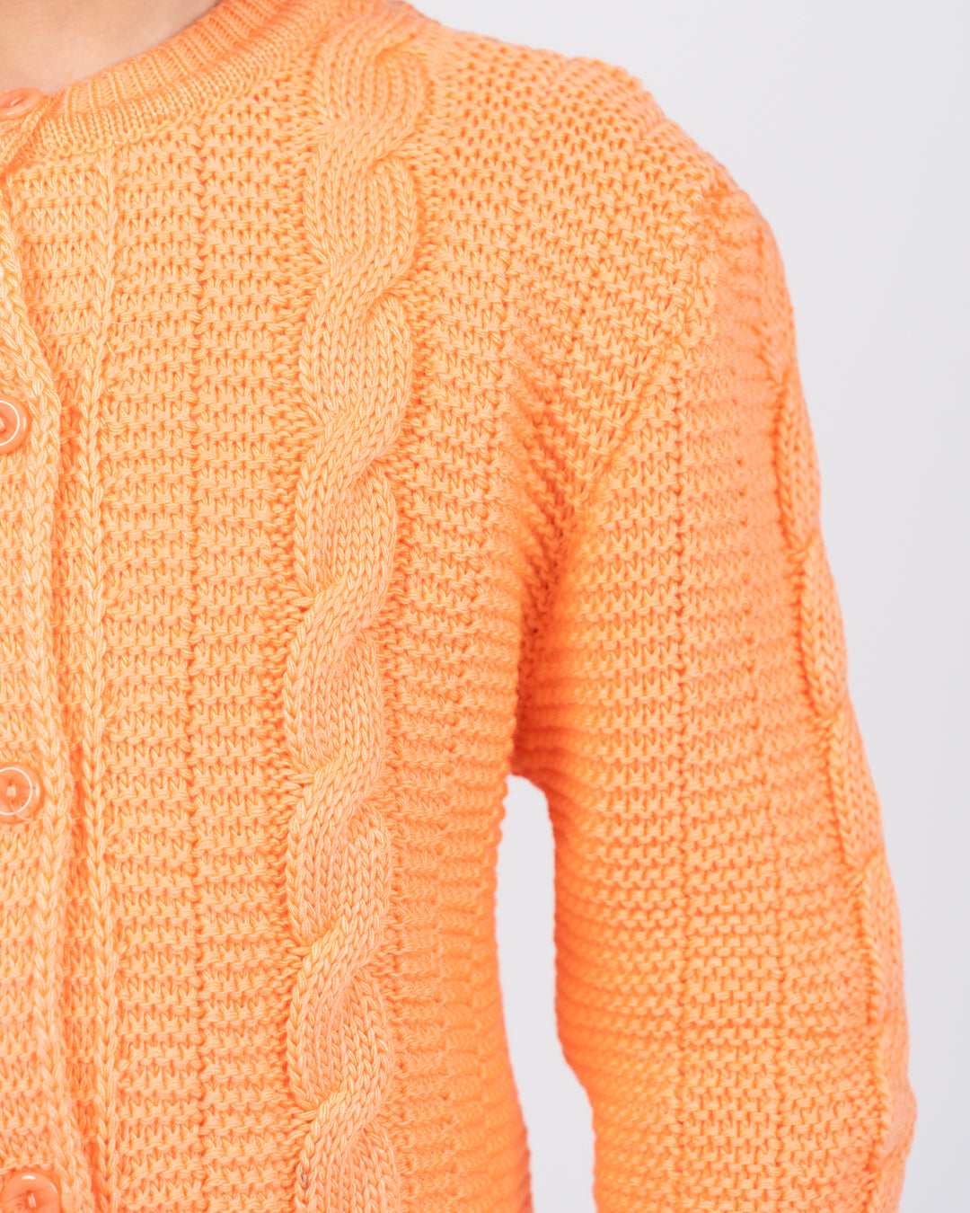 Buttoned Girl Braids Pullover