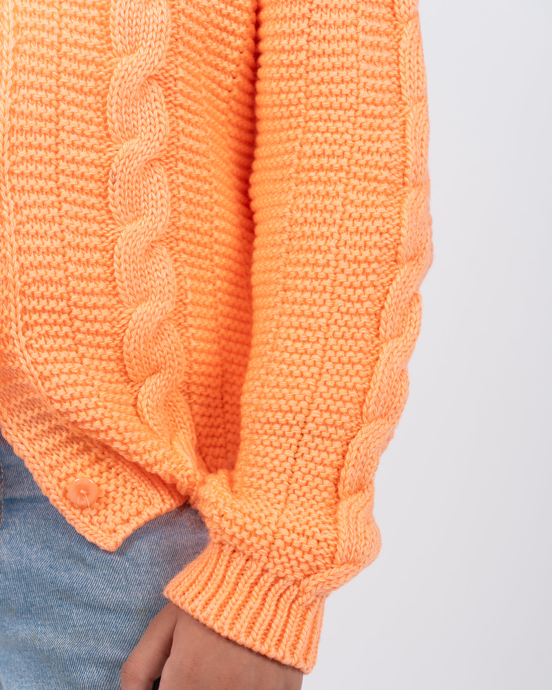 Buttoned Girl Braids Pullover