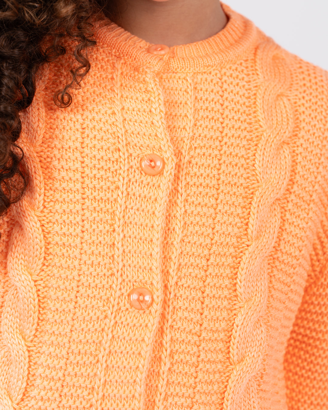 Buttoned Girl Braids Pullover