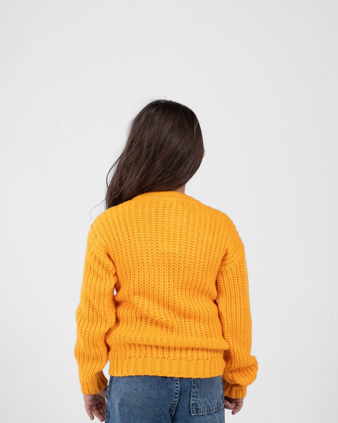 Round High Neck Girl Pullover