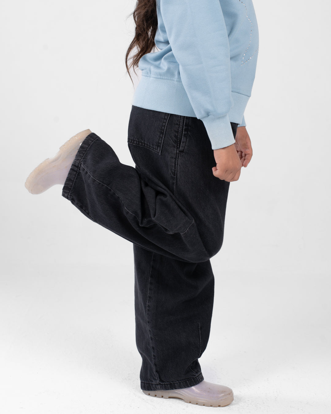 بنطلون جينز بقصة عادية للبنات