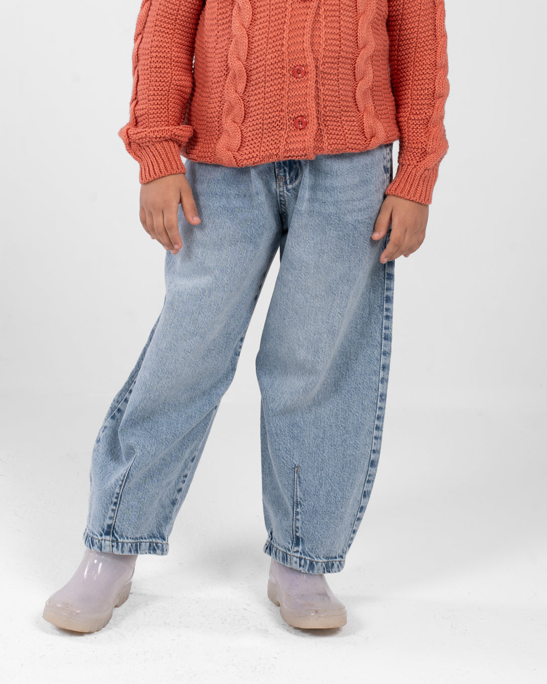 بنطلون جينز بقصة عادية للبنات