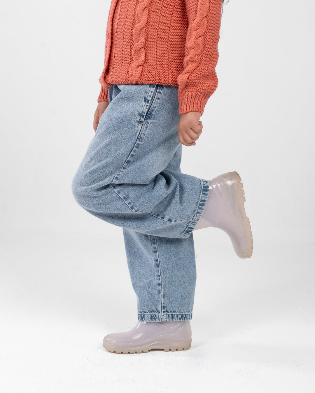 بنطلون جينز بقصة عادية للبنات