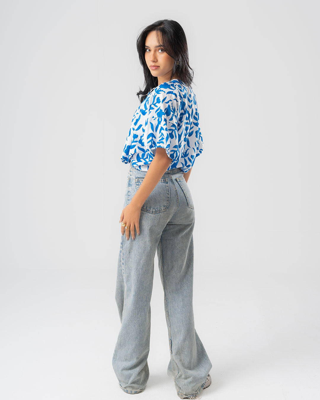 Half Sleeves Casual Blouse