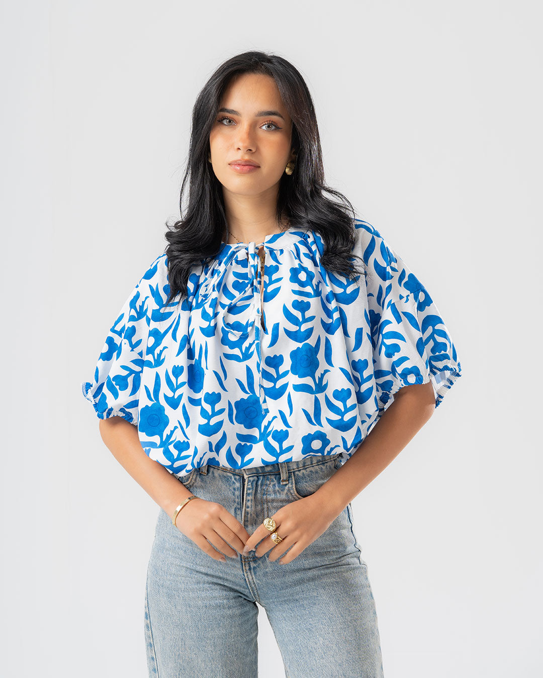 Half Sleeves Casual Blouse