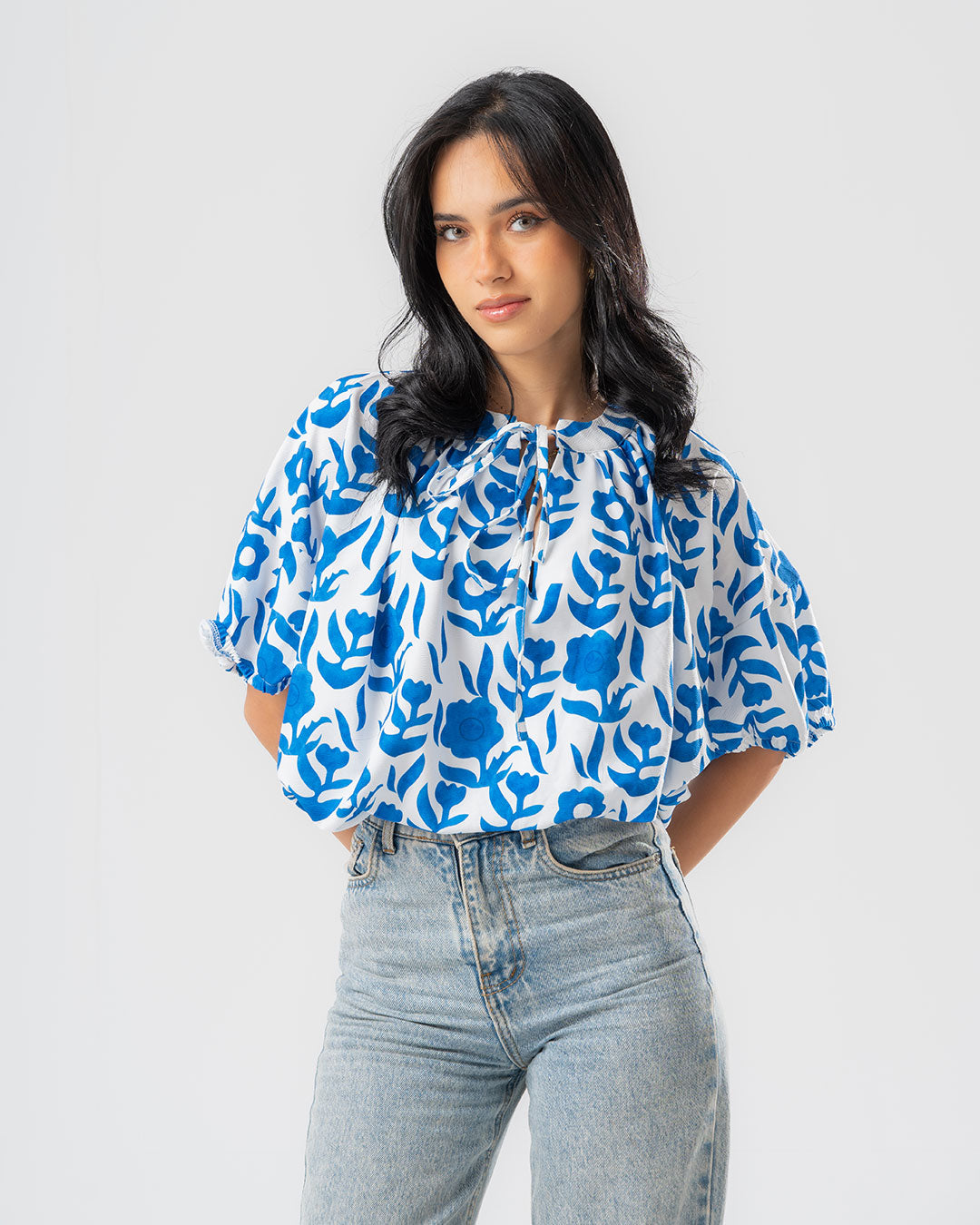 Half Sleeves Casual Blouse