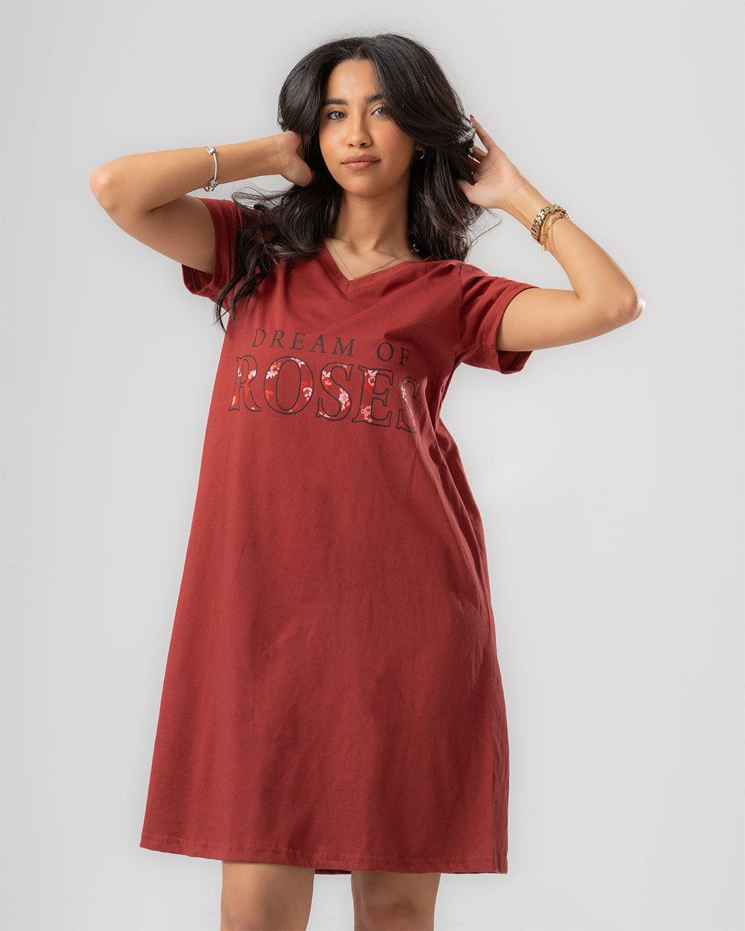 فستان منزلي نسائي مطبوع