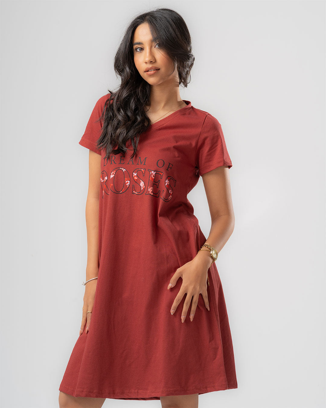 فستان منزلي نسائي مطبوع