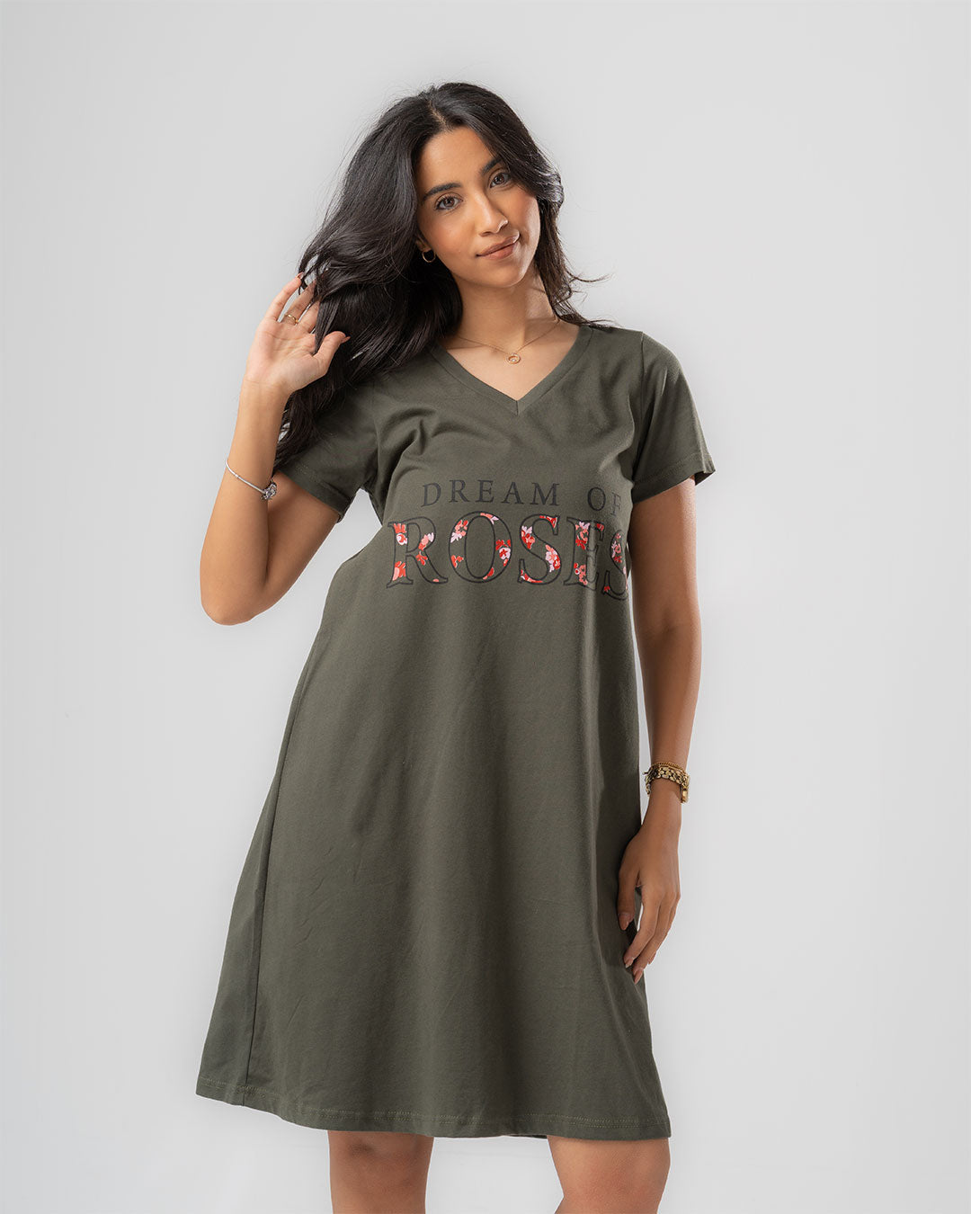 فستان منزلي نسائي مطبوع