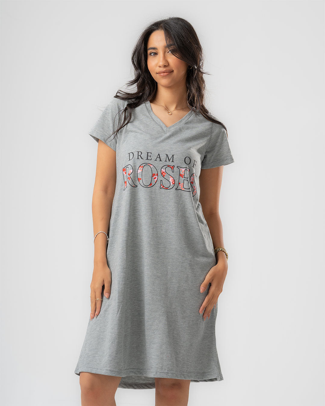 فستان منزلي نسائي مطبوع