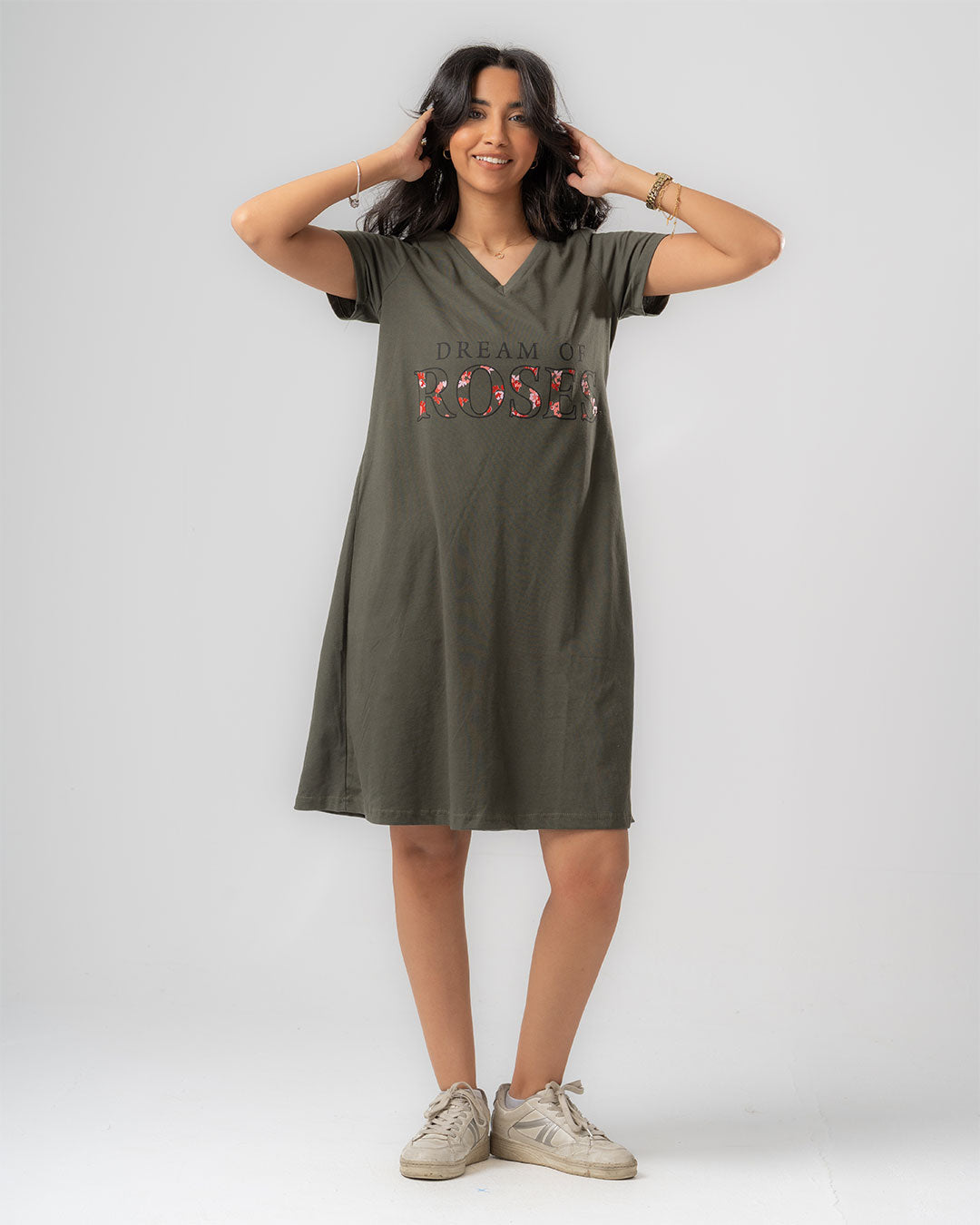 فستان منزلي نسائي مطبوع