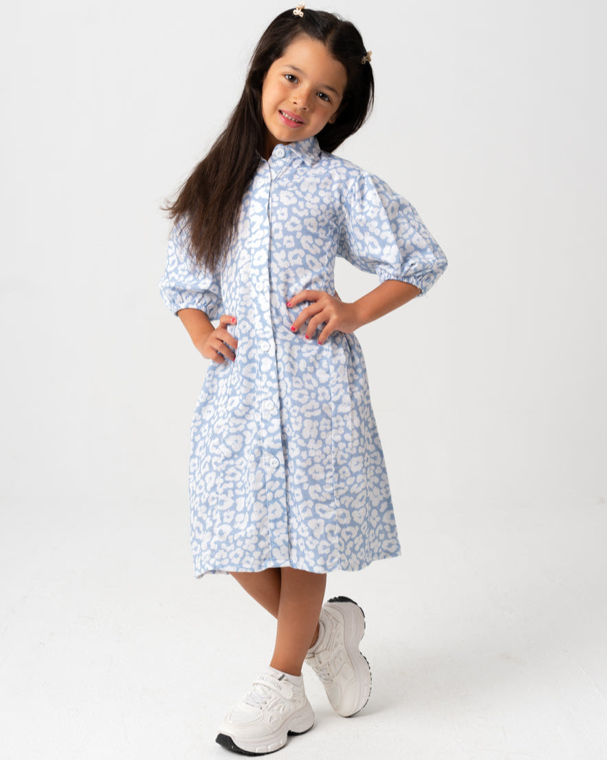Girls Dress With Buttons