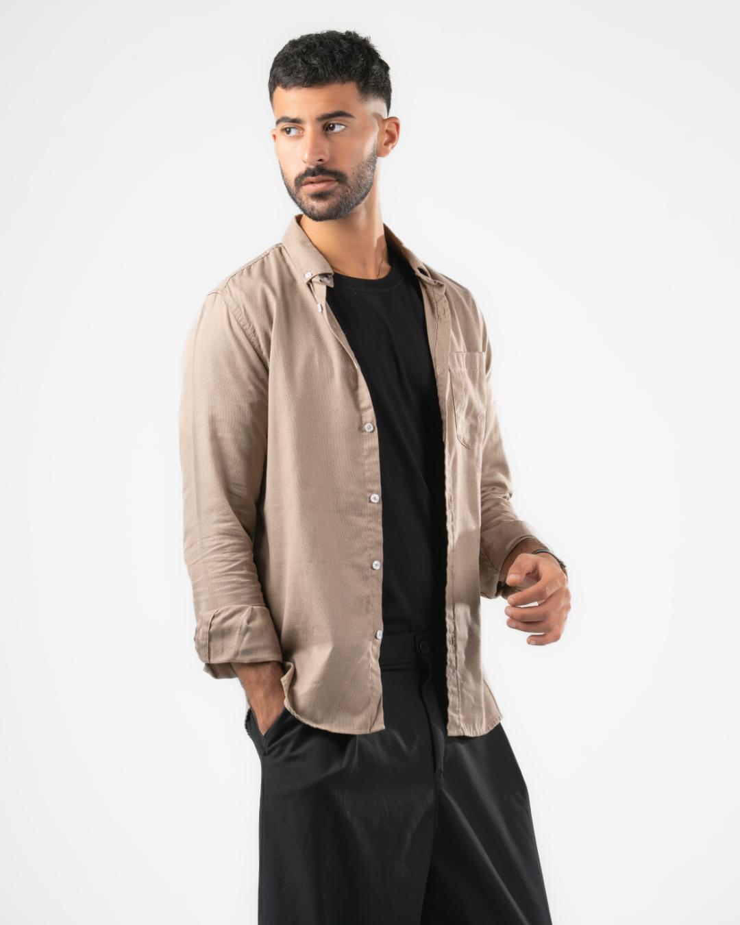 قميص رجالي كاجوال بقصّة Slim Fit