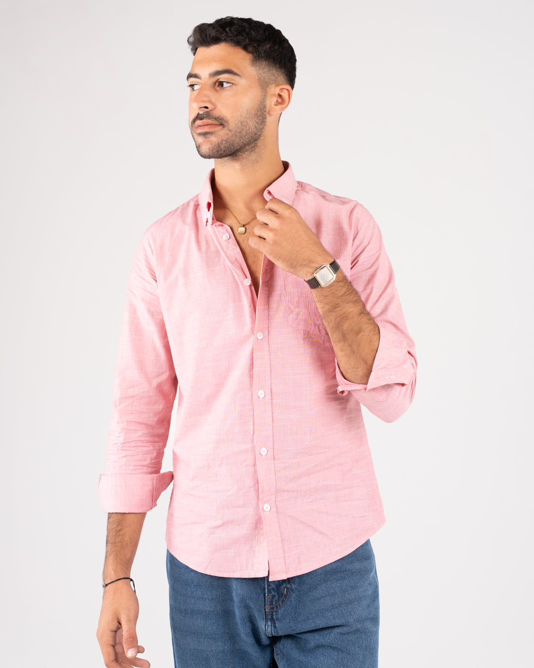 قميص رجالي كاجوال بأكمام طويلة