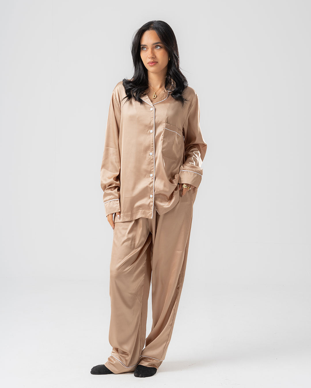 Womens Satin PJ Set