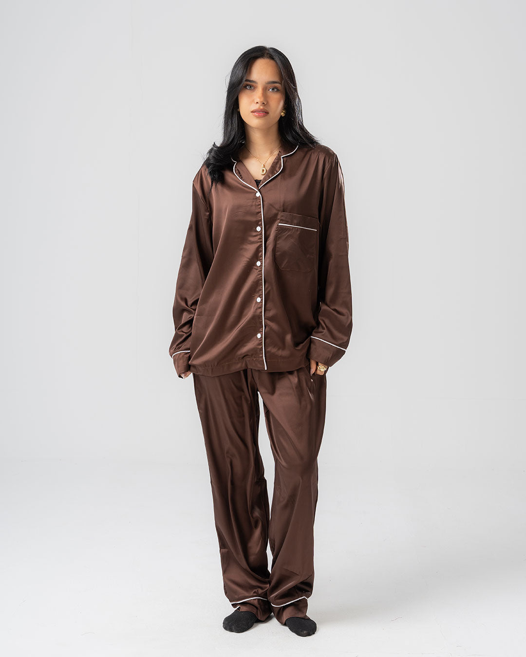 Womens Satin PJ Set