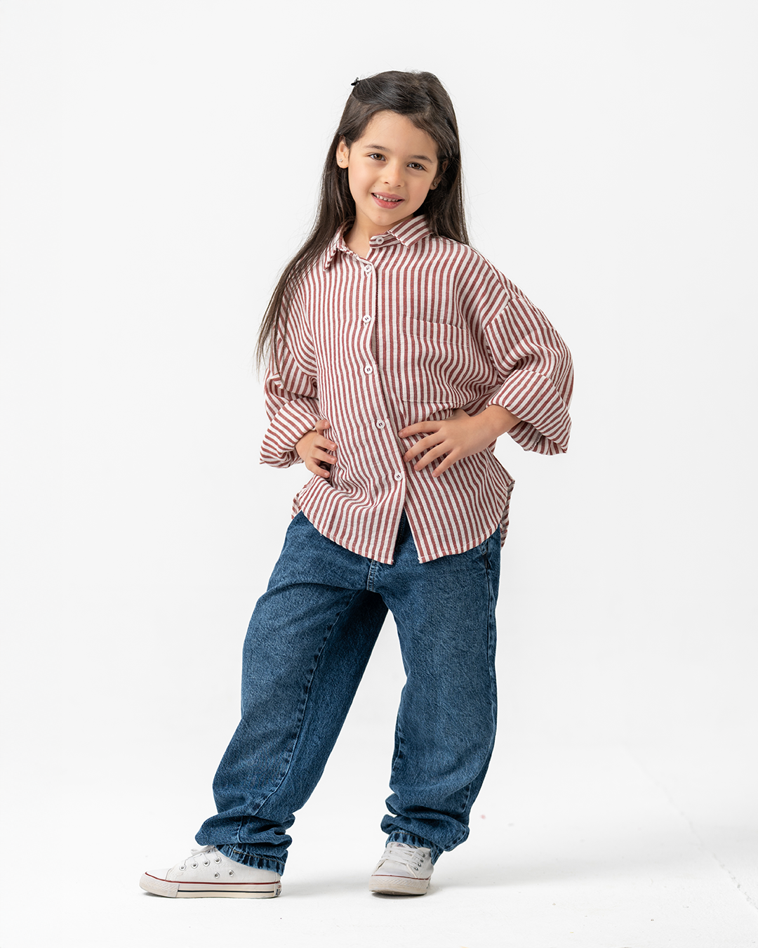 قميص مخطط للبنات