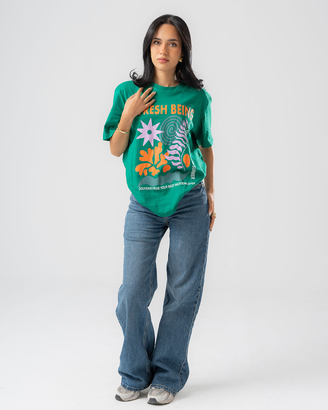 تي شيرت نسائي مطبوع