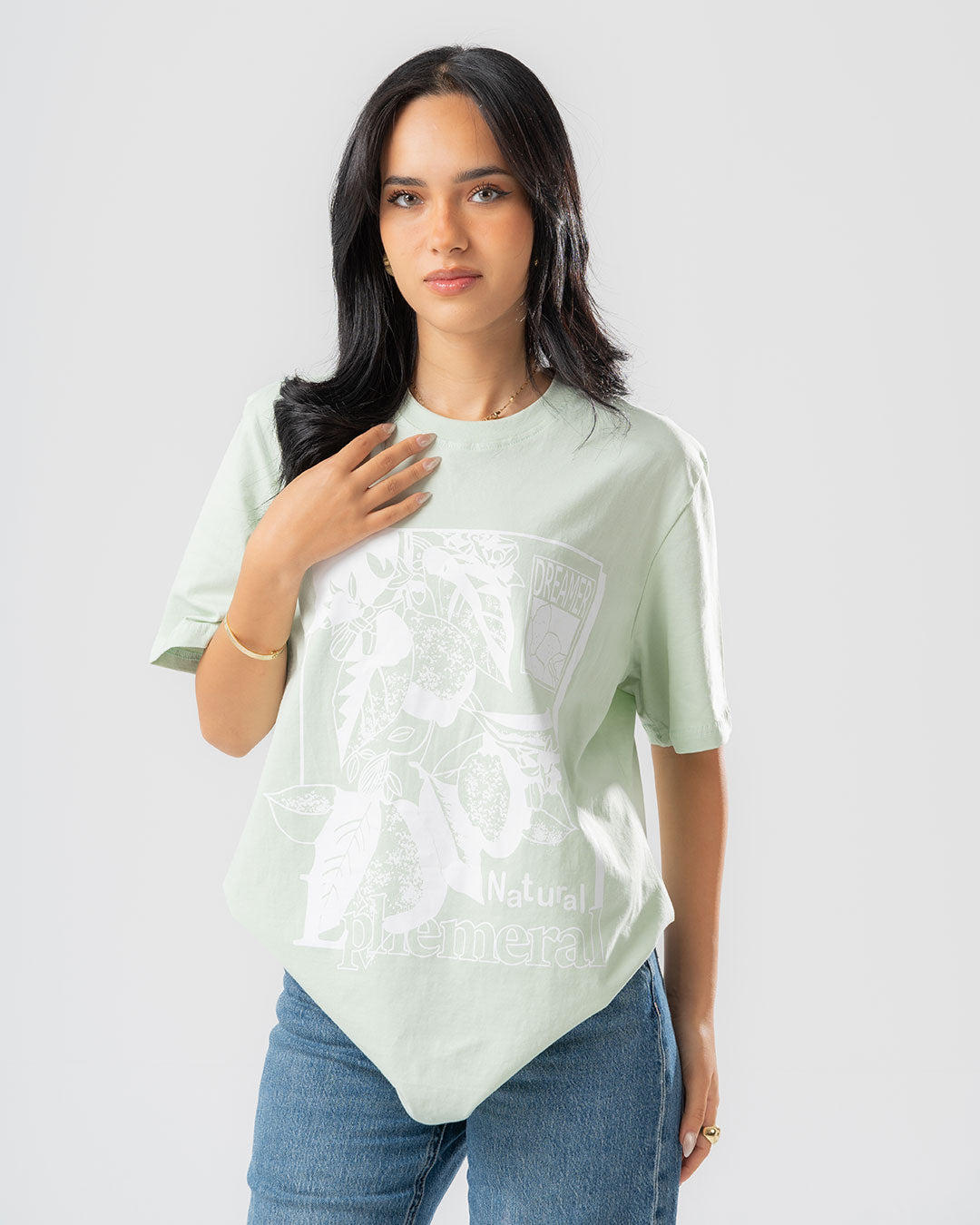 Printed Short Sleeve Women T-shirt
