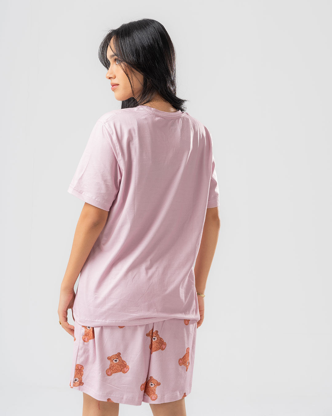 Women Short Sleeve PJ Set with Shorts