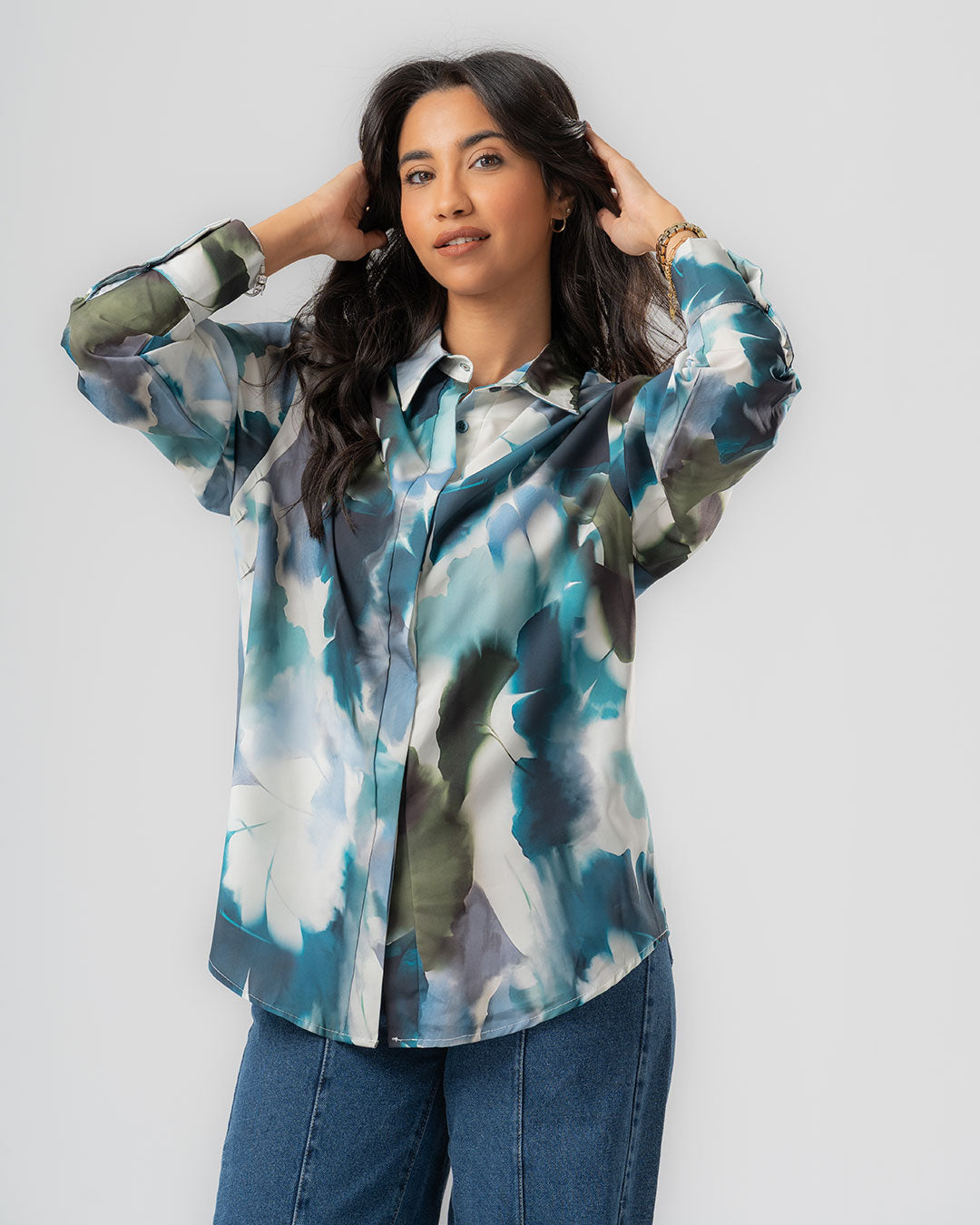 Women Printed Long Sleeves Blouse