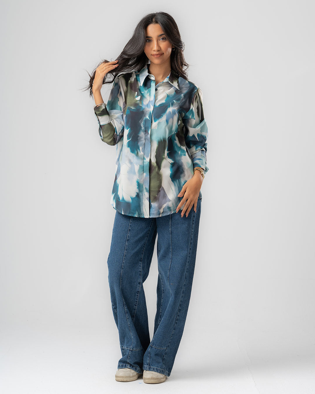 Women Printed Long Sleeves Blouse