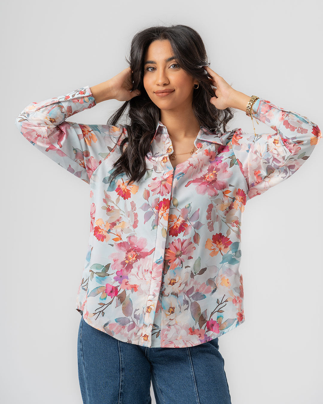 Women Printed Long Sleeves Blouse