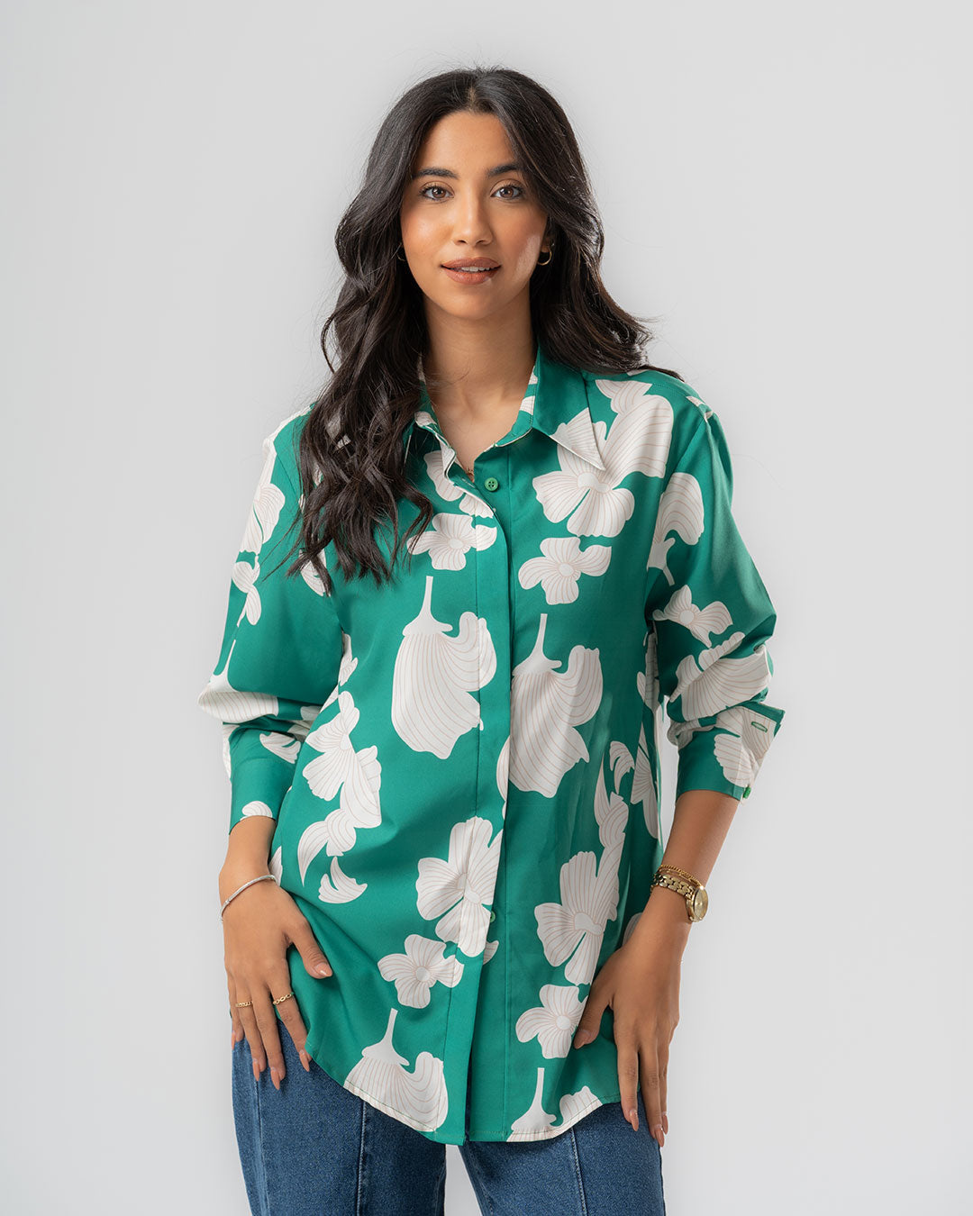 Women Printed Long Sleeves Blouse