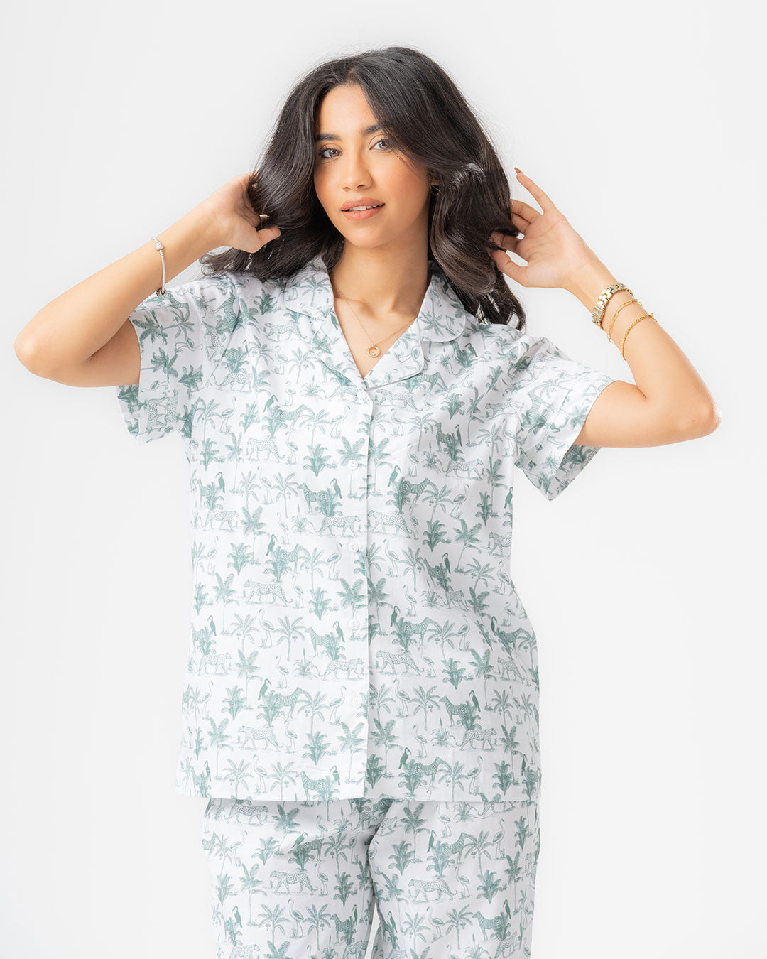 بيجامة نسائية مطبوعة