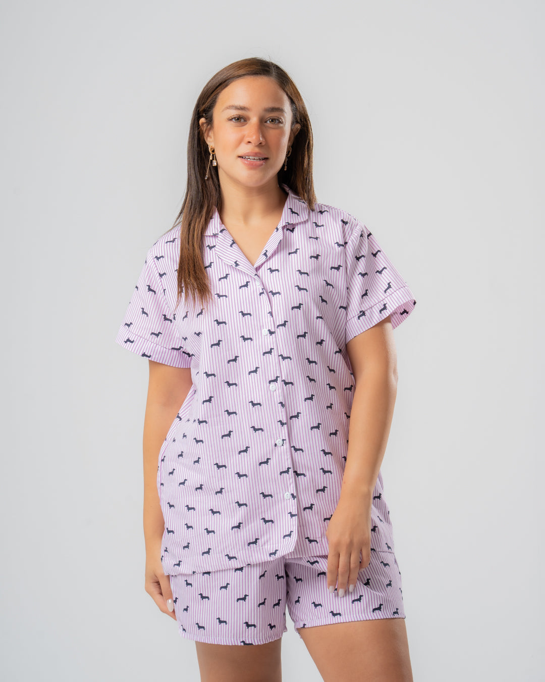 بيجامة نسائية مطبوعة