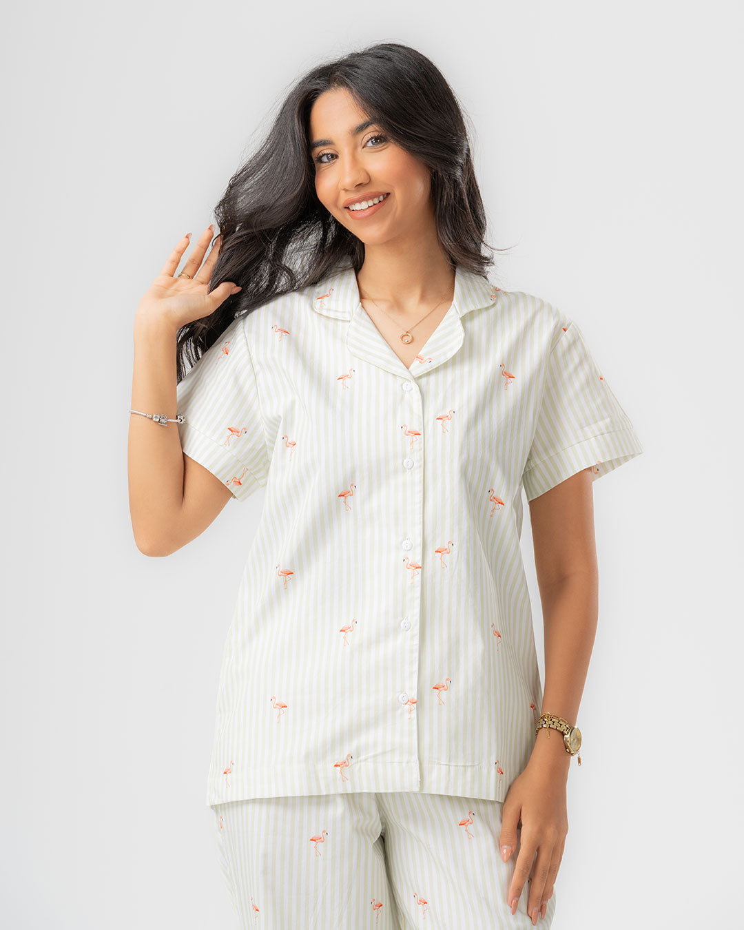 بيجامة نسائية مطبوعة