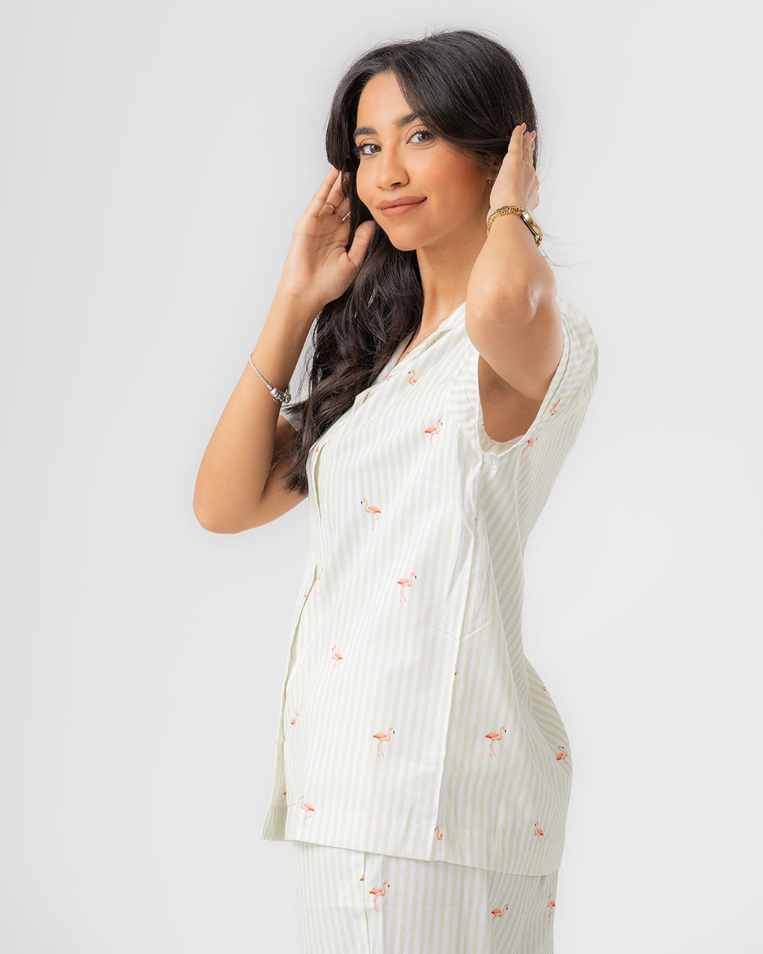 بيجامة نسائية مطبوعة