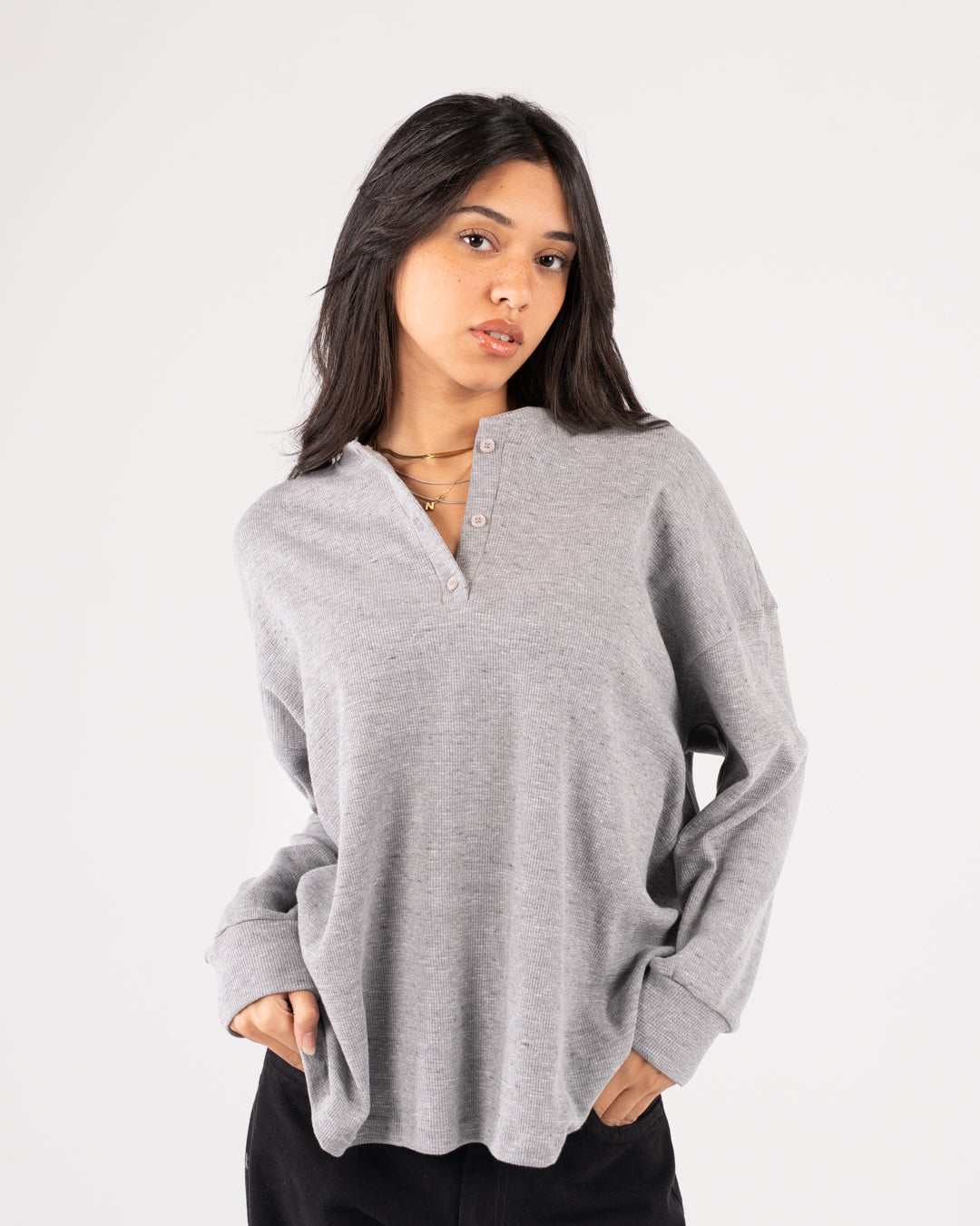 تي شيرت جاكار خفيف للنساء