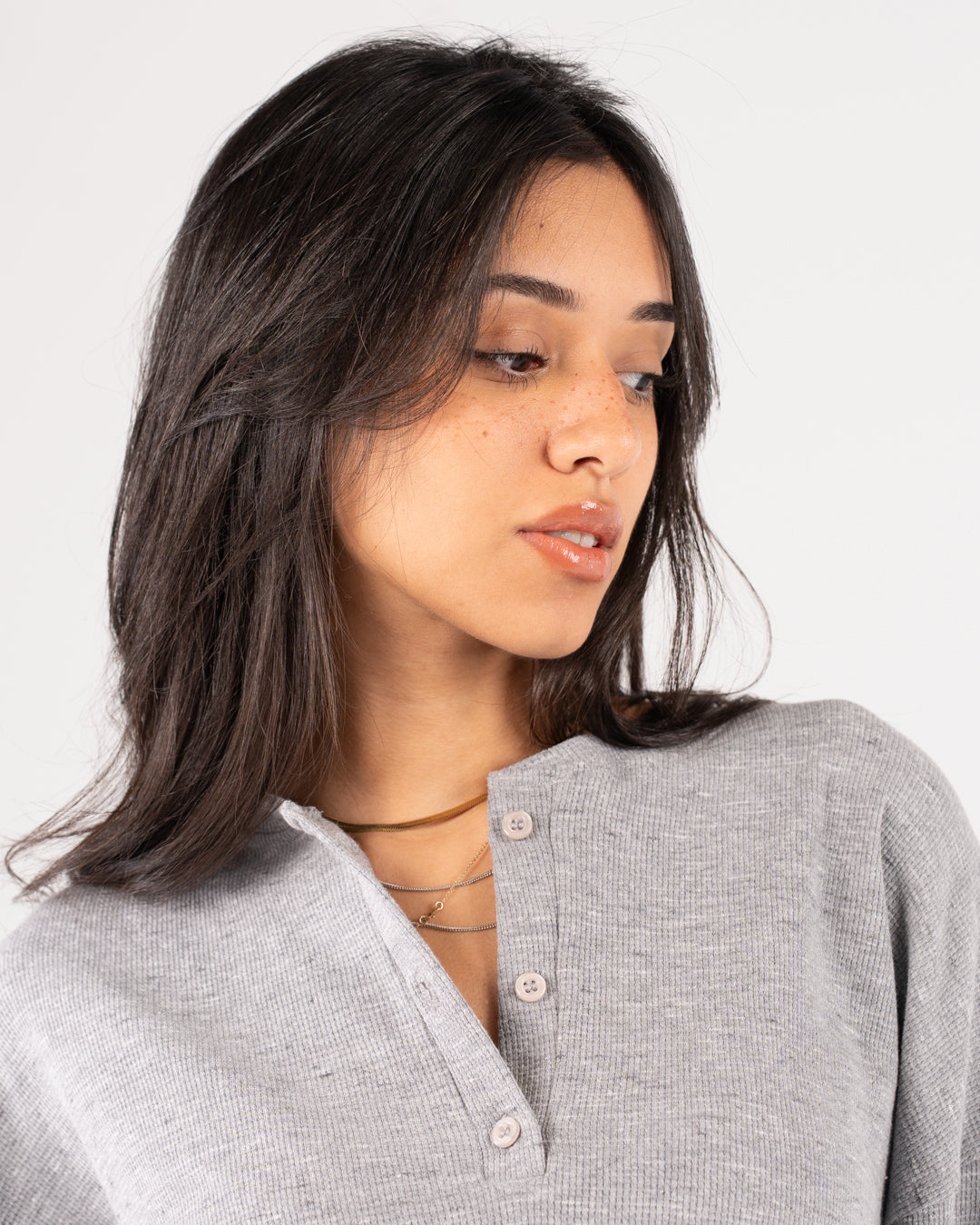 تي شيرت جاكار خفيف للنساء