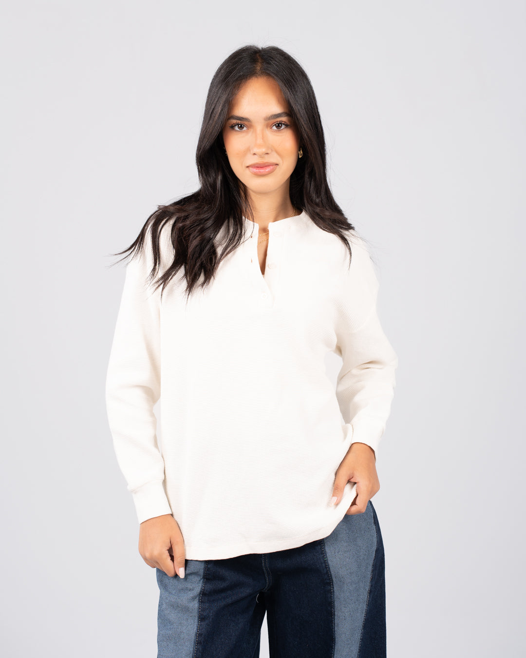 تي شيرت جاكار خفيف للنساء