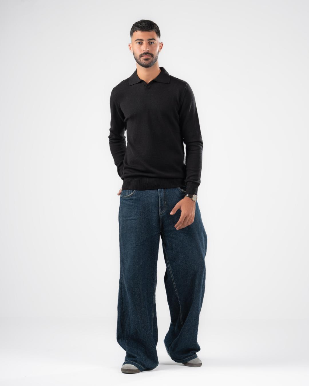 بلوفر رجالي بياقة