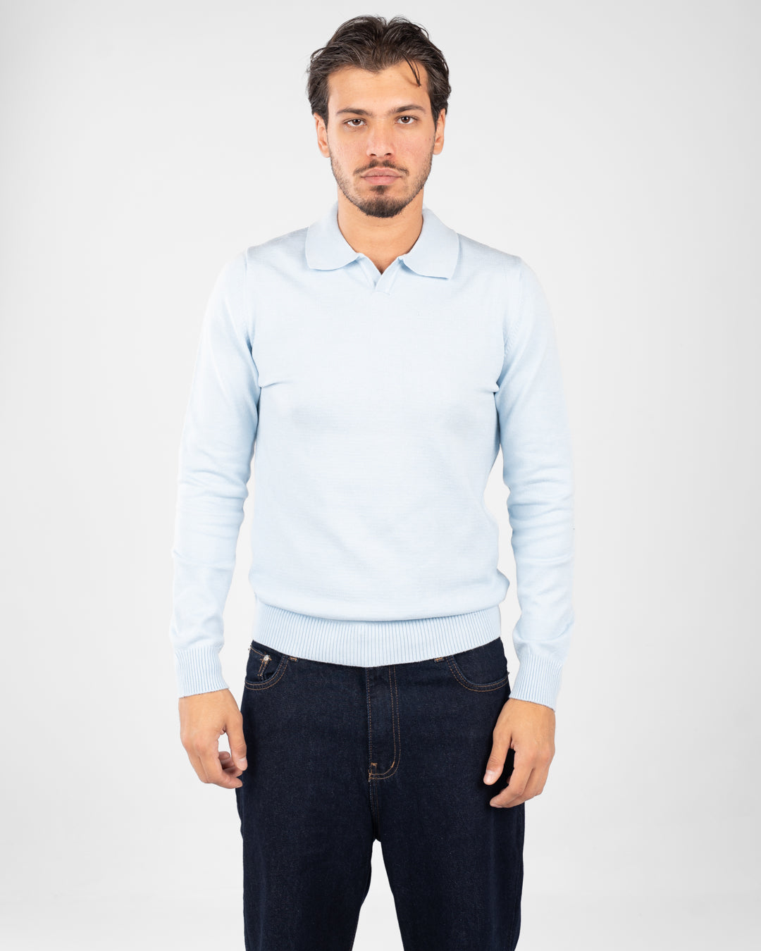 بلوفر رجالي بياقة